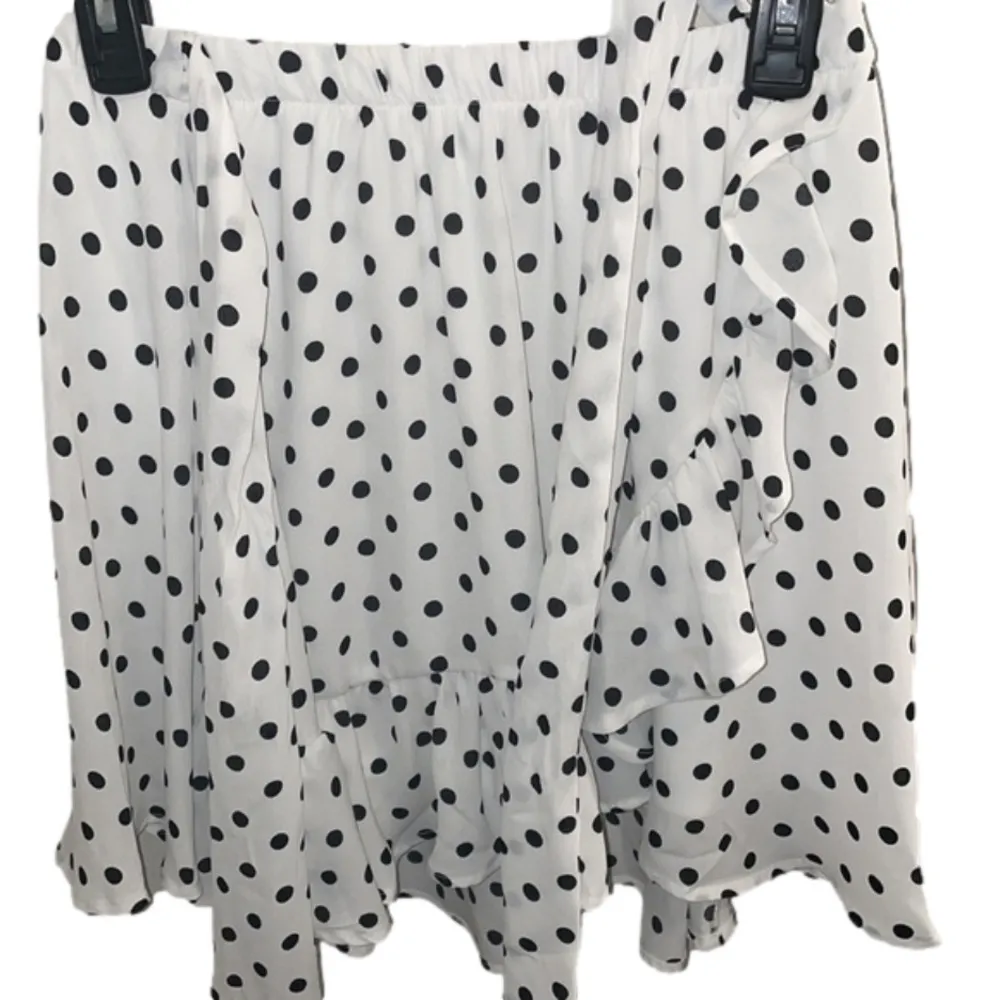 NWT White Birch Polka-Dots Wrap Mini Skirt Women Small Retro Classic Ruffles Bow - Image 5