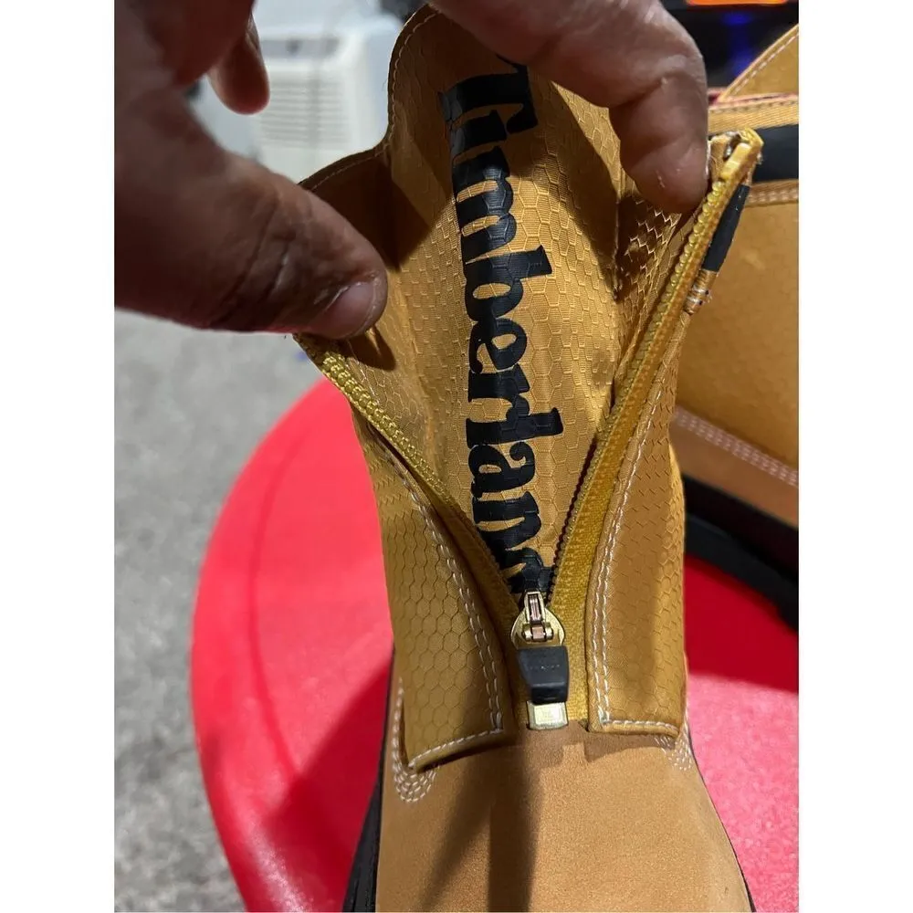 Timberland Heritage 6 in Front Zip Boot Size 7 Women's TB0A2JTV231 Wheat Nubuck - Image 7