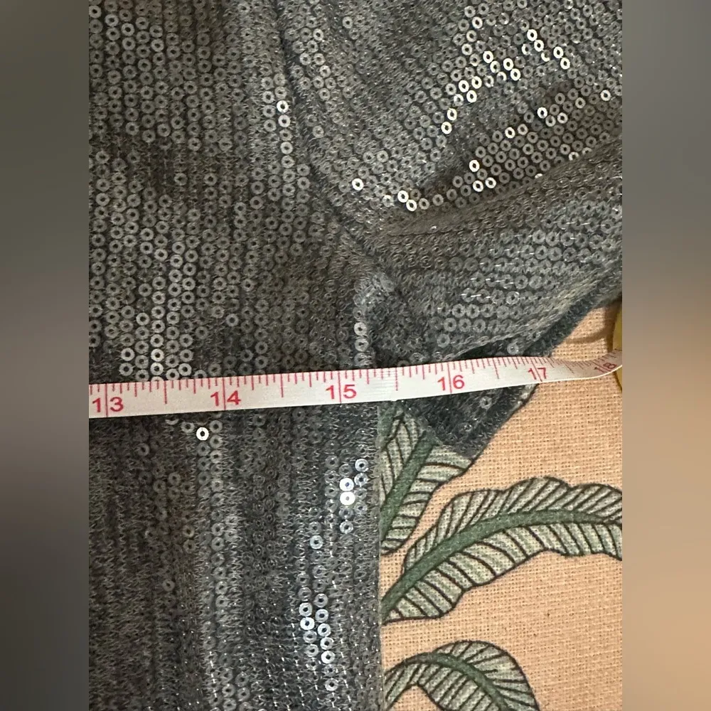 NWT Christian Lacroix Gray Sequin Blouse Womens Top - Image 5