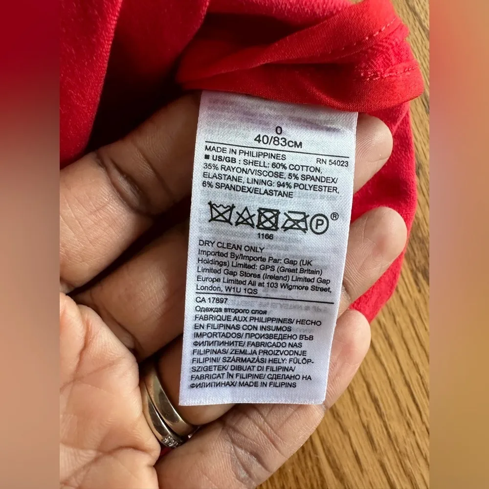 BANANA REPUBLIC Red Bi-Stretch Cami Sheath Cocktail Body con Dress Size 0 - Image 6