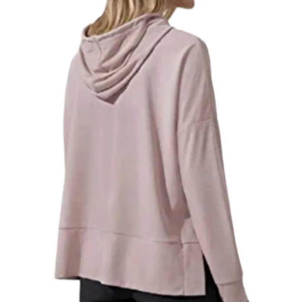Mondetta Lightweight Ottoman Hoodie Pink Cloud Pullover - Image 9