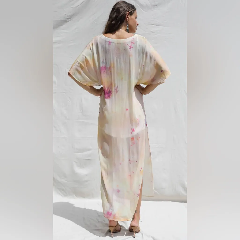 Free People x Jen's Pirate Booty Daze Kaftan Size XS/S Color Ice Dye Sorbet - Image 4