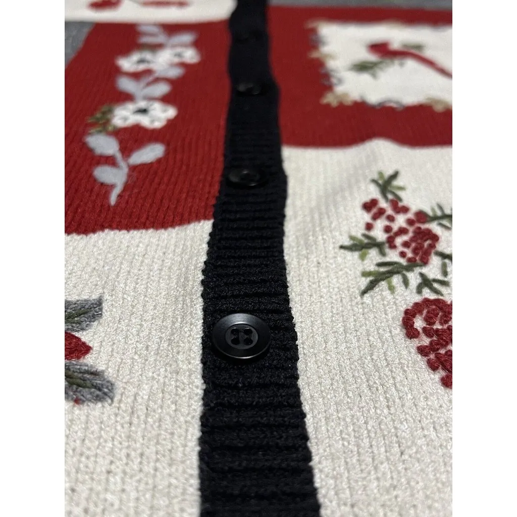 Alfred Dunner‎ Cardinals Embroidered Christmas Sweater Size Petite Birds Holiday - Image 11