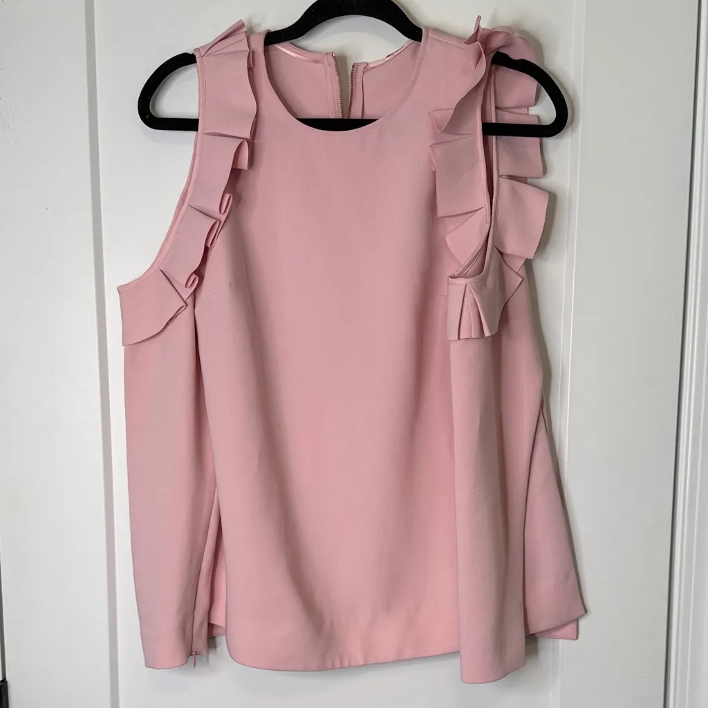 Ted Baker London NWT Steffe Ruffle Cold Shoulder Top - size 3 (US 6-8) - Image 3