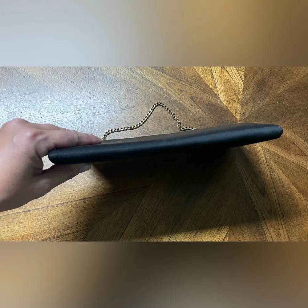 Vintage from the 50s L & M Spot Lite Black Clutch, Evening Purse, Hand Bag - Image 9