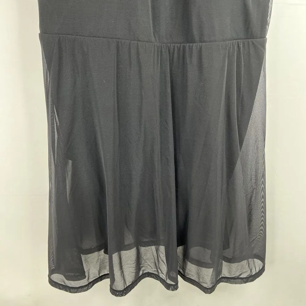 Torrid Plus Size 2 2X D/DD Black Underwire Long Mesh Overlay Swim Dress Swimsuit - Image 6