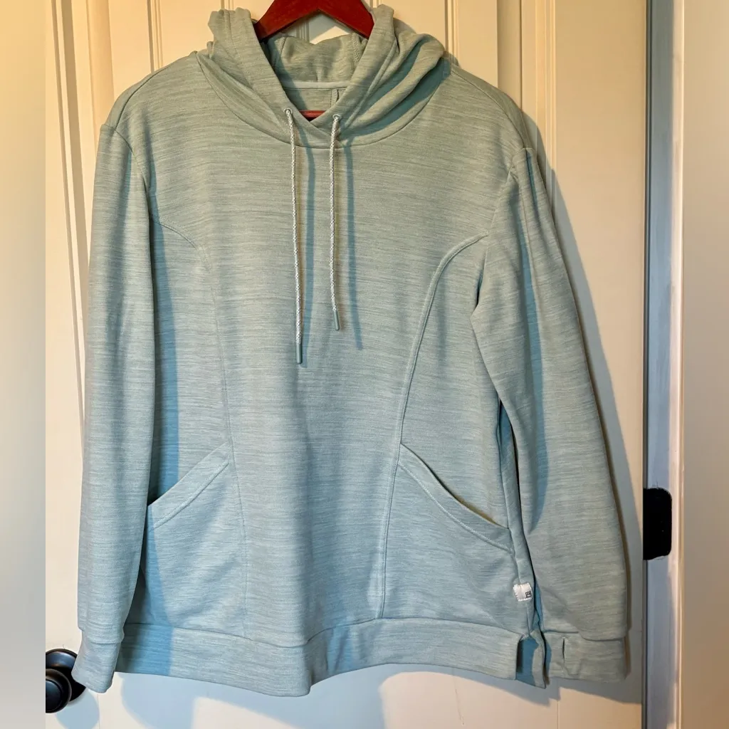 Avalanche Light Blue Lightweight Soft Hoodie Pullover Top with Pockets - Image 5