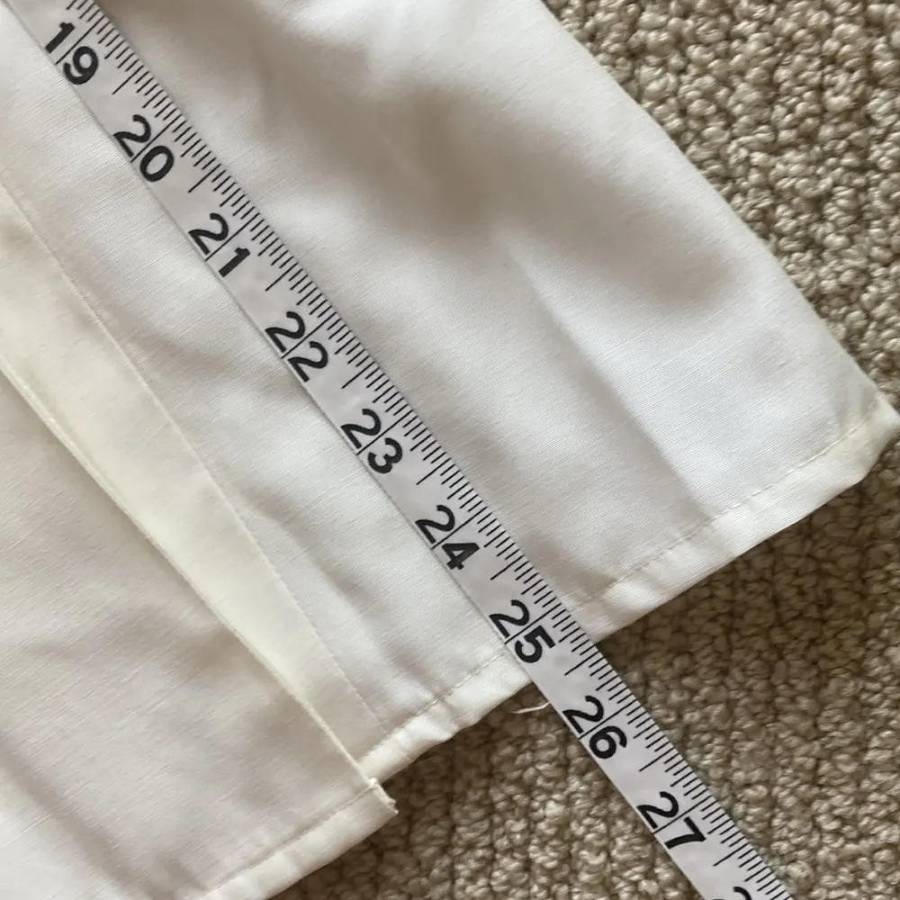 Courtney Rhodes Vintage Chef Style Assymetrical Blouse White Cream Size 6 VEUC - Image 5