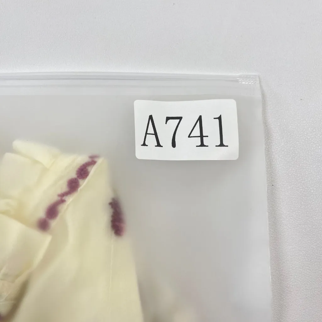 NWOT Johnny Was Dyllan Floral Embroidered Blouse Size XXL Ruffle Collar Cream - Image 15