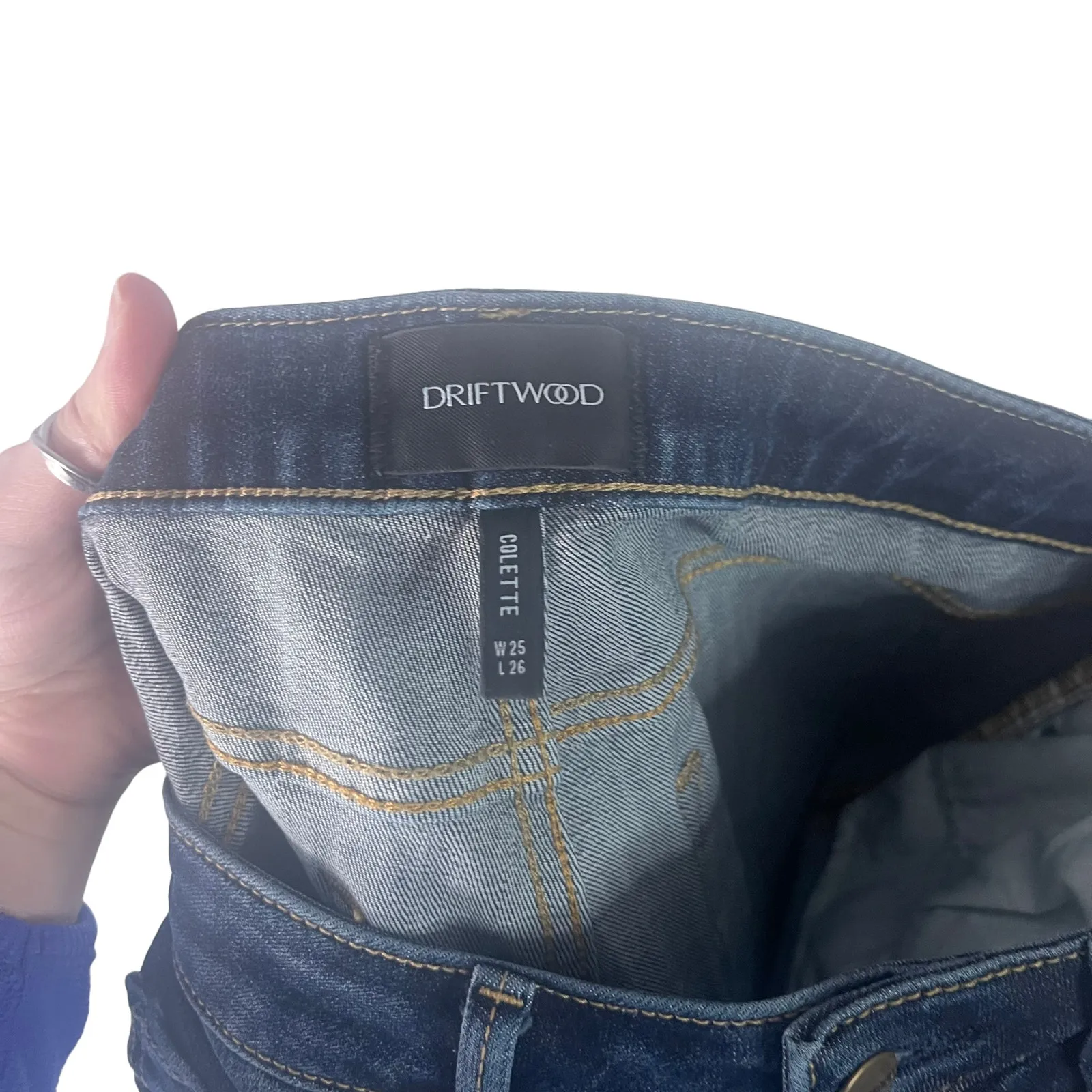 Driftwood‎ Women's Size 25 Colette Thread Embroidered Cropped Jeans - Image 8