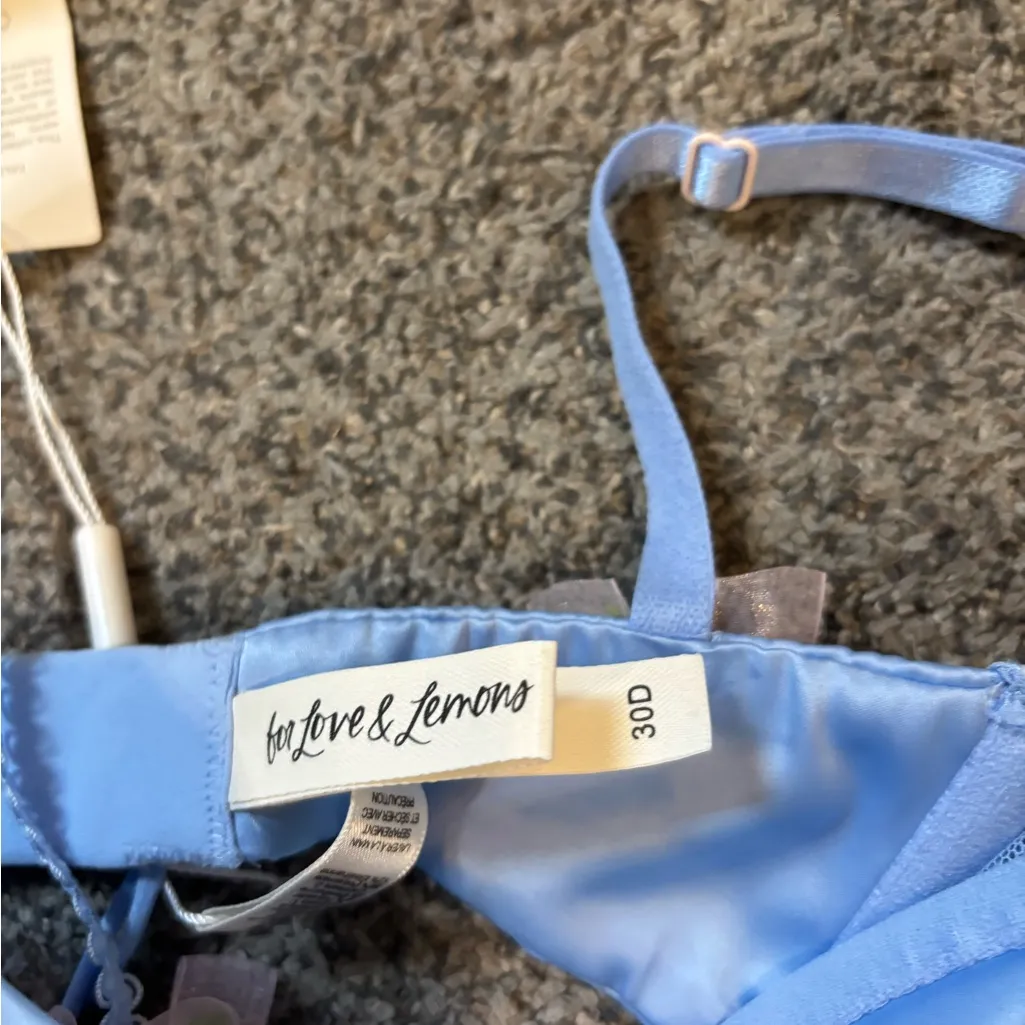 For Love and Lemons Bell Blue Bustier Top - Image 2