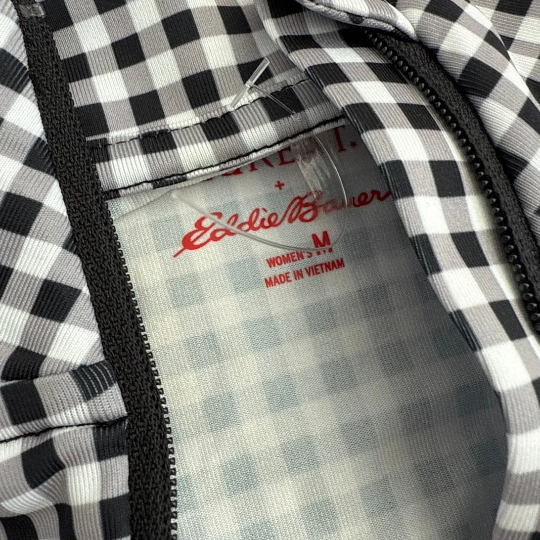 The Great x Eddie Bauer Jacket Pullover The Zip Hiking Checks Size M Black White Size M - Image 3