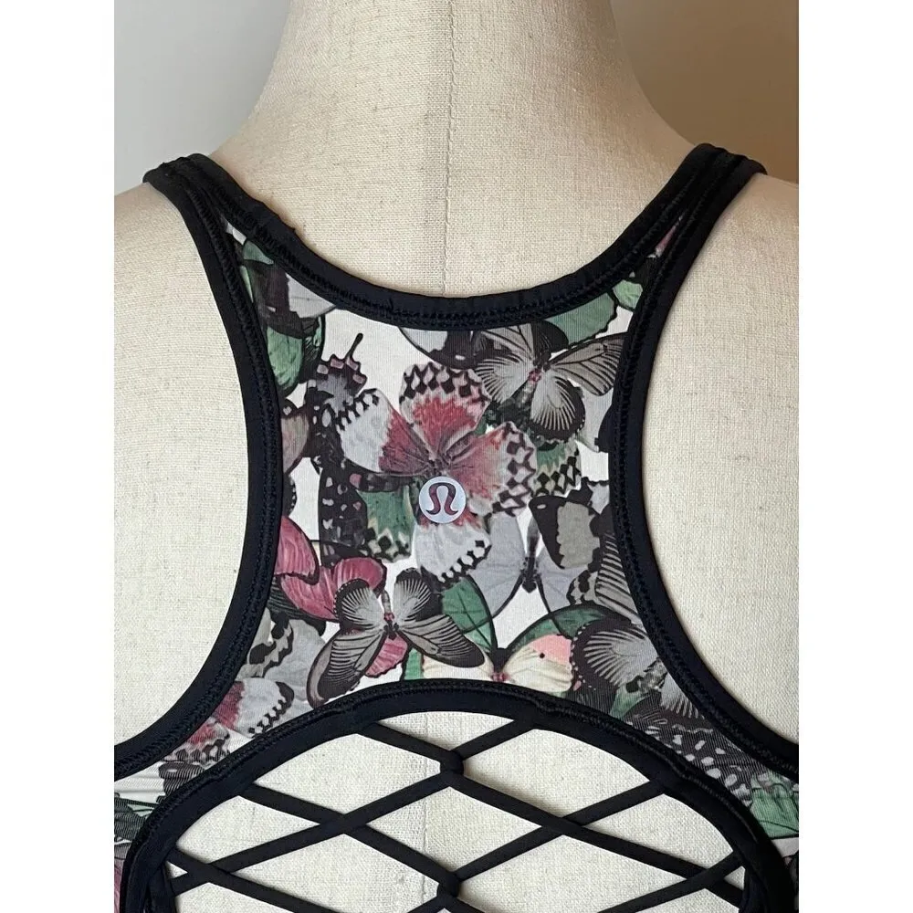 Lululemon Sweaty or Not Bra II So Fly Butterfly Angel Wing‎ Sports Bra Size 4 - Image 9
