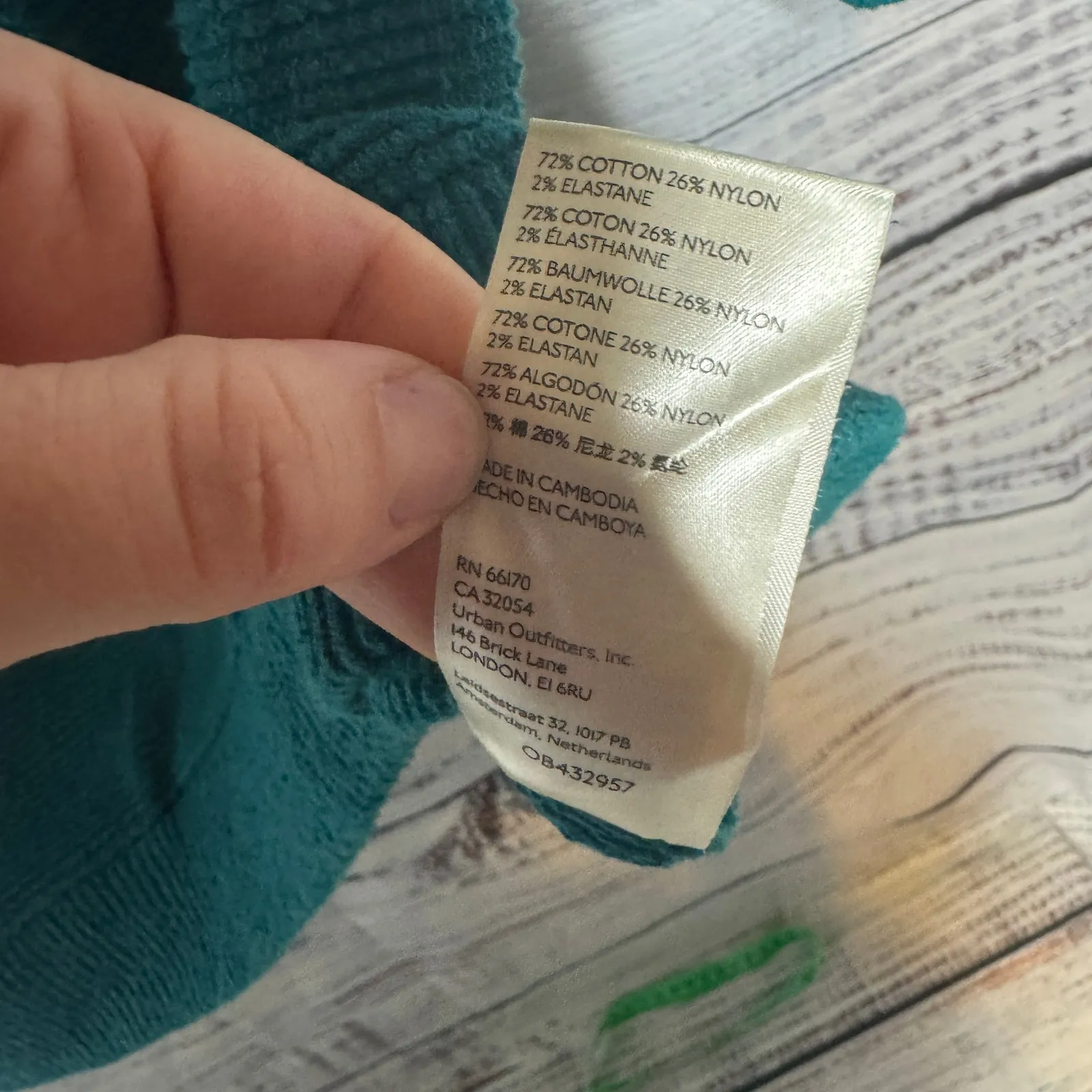 Free People Ottoman Slouchy Tunic Sweater Electric Teal Oversized XS - Image 6