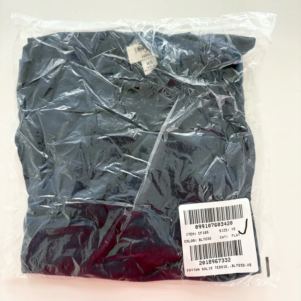 J. Crew Cotton Teddie Sweater Navy Blue - Image 5