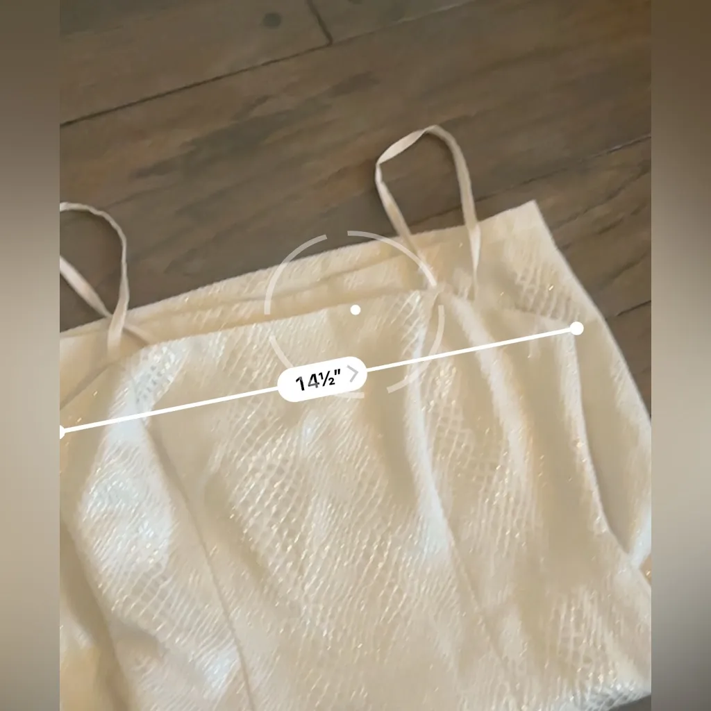 SUPERDOWN Ashley white and gold snakeskin print‎ mini dress size xs - Image 6