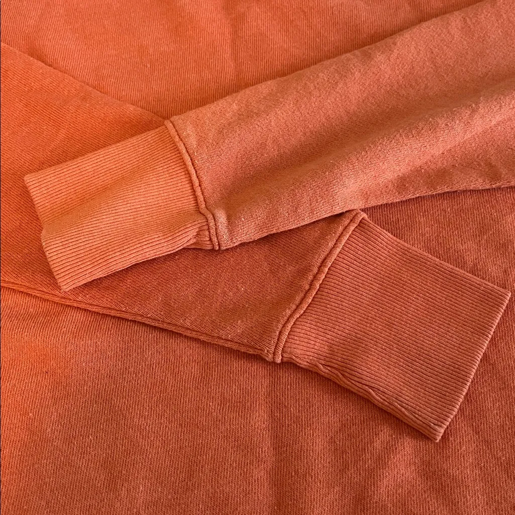 Time and Tru Crewneck Tunic Length Sweatshirt Orange Size Medium - Image 8