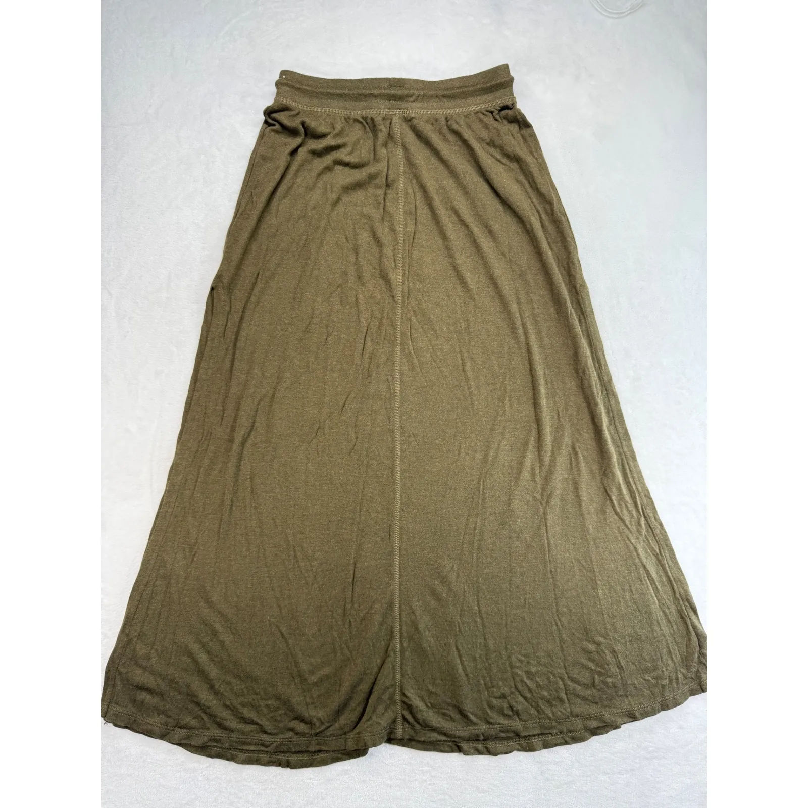 ATM‎ Drawstring Maxi Skirt Olive Green Casual Everyday Comfy S READ Size undefined - Image 9