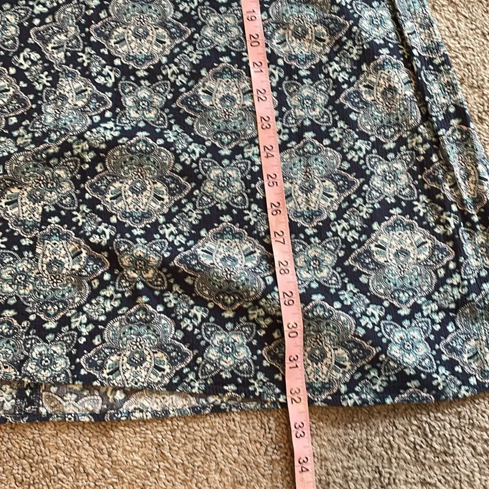 American Eagle Outfitters Blue & White Pattern Long Sleeve Dress | Medium - Image 10