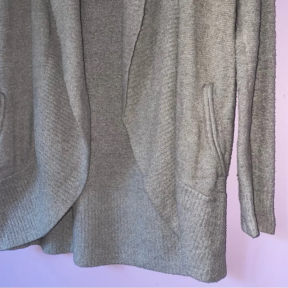 Barefoot Dreams XS/S CozyChic Lite Knit Gray Circle Lounge Cardigan Sweater - Image 3