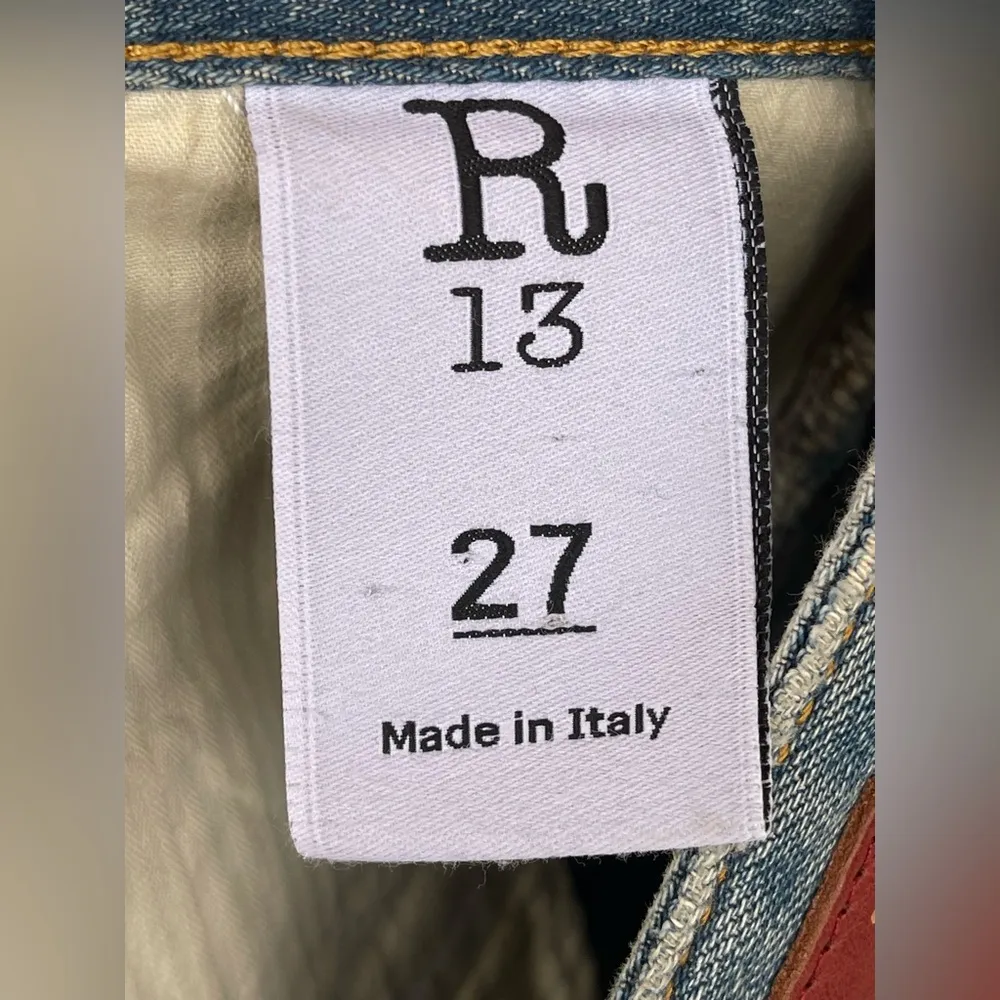 R13 Distressed Washed Paint Splatter jeans size 27 - Image 12