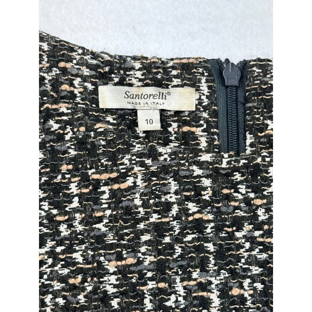 Women’s Santorini Brown Knit Twead Dress Button up & Dress Sz 10 - Image 3