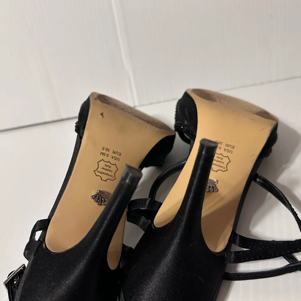 Nina New York black ankle strap heels women size 9.5 M - Image 6