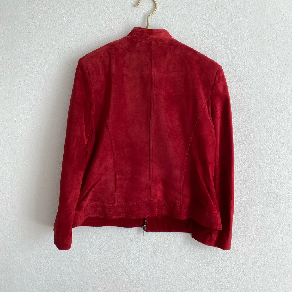 Valerie Stevens Women's Leather Red Motto Jacket - Large - Image 6