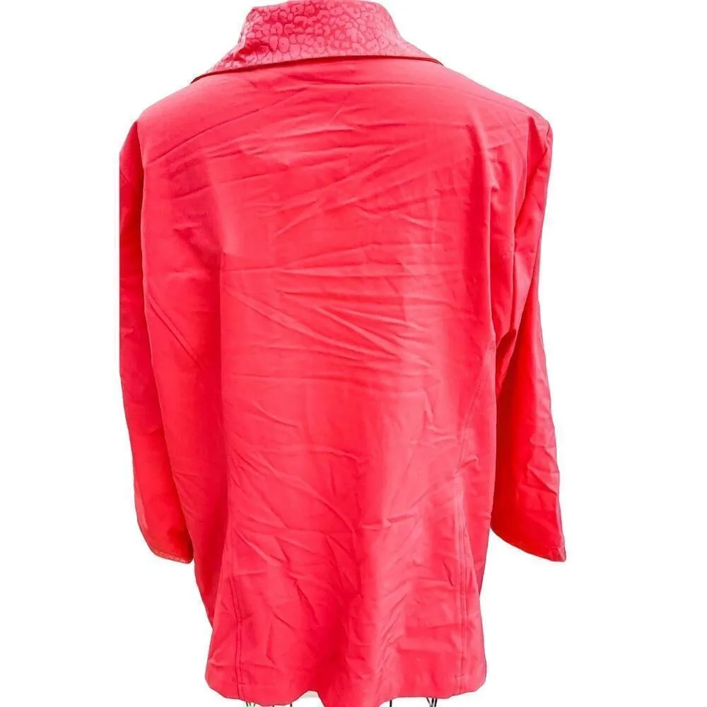 NEW Zenergy Chicos sz 2 Full Zip Jacket Lightweight+ Matching Capris Sport Coral - Image 4