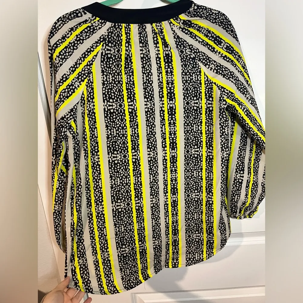 Calvin Klein Blouse Shirt Designer Fashion Women Clothing Multicolor Chic Size M - Image 4