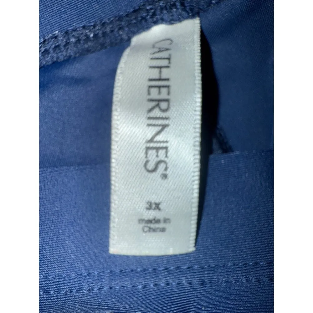 Catherines Womens Plus Size 3X Navy Blue Relaxed Fit Shorts Made In China - Image 3