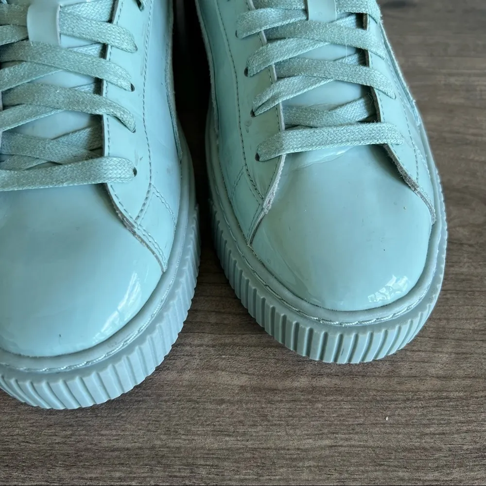 Puma Basket Platform Patent Leather Women’s Shoe Size 10 #484 - Image 4