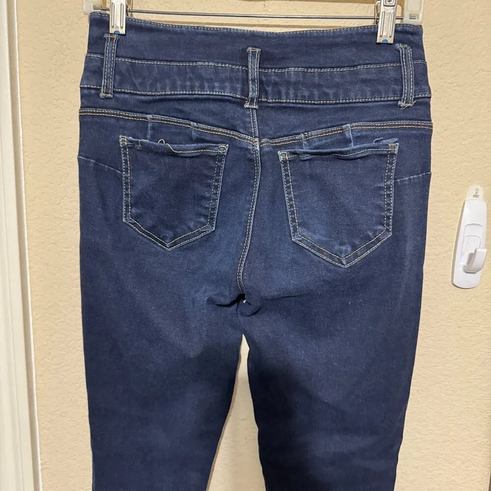 IBIZA SWS Denim Jeans Juniors Size 7 Blue Skinny Leg High Rise Pushup shaping - Image 3