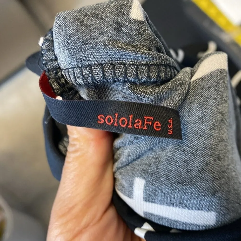 Solola fe Super Stretch Pants fold over Bellbottoms crosses gothic size S Black - Image 6