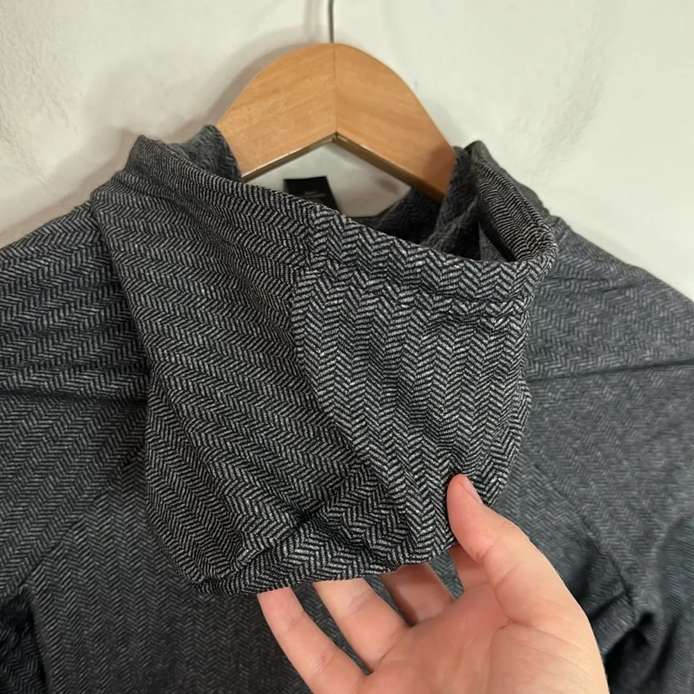 Mondetta Peek B granite melange herringbone fitted hoodie longsleeve size XS - Image 10