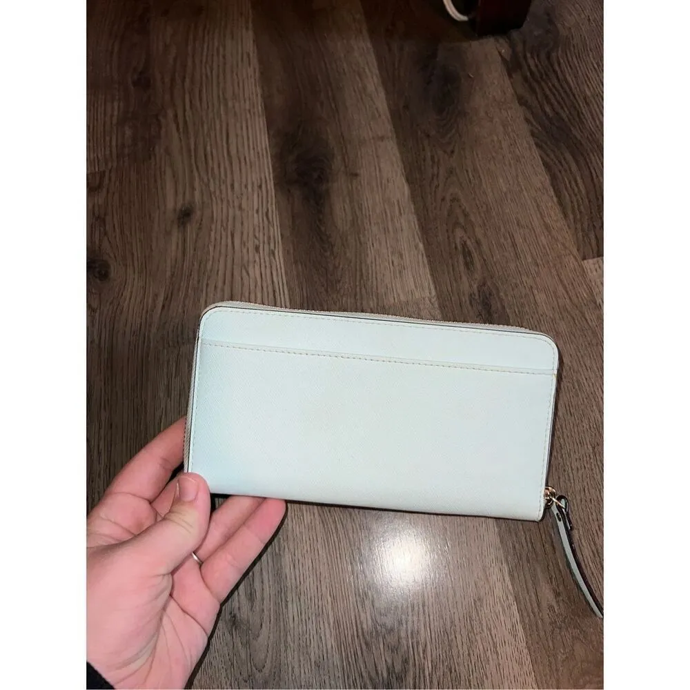 Kate Spade Light Blue Zip Around Wallet Preowned - Image 7