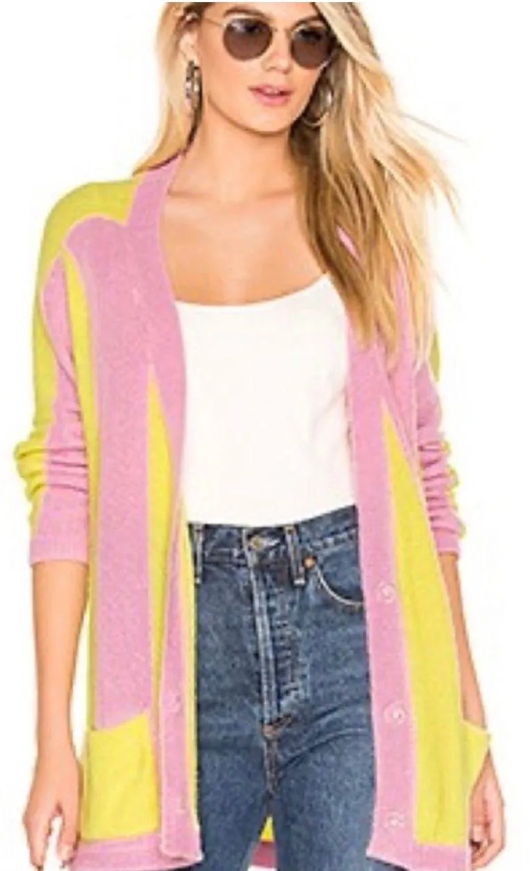 For Love and Lemons Lauryn Oversized Cardigan in Candy Stripe - Image 4