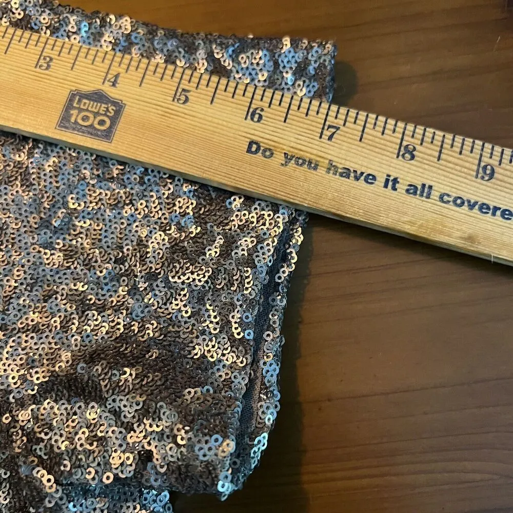 Anthropologie VELVET Top by Graham & Spencer Size S Vonnie Sequin Pewter Gray Silver - Image 10