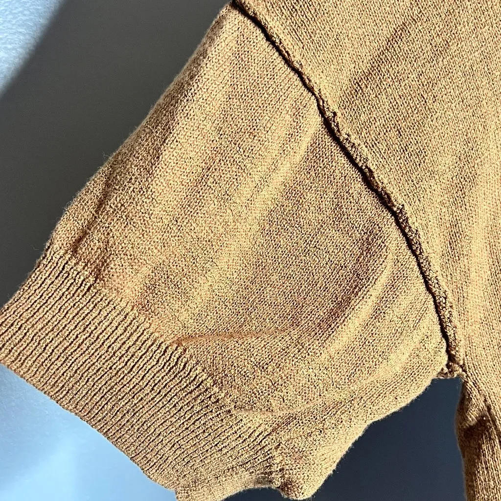 Free People Work From Home Sweater Tee Oversized Boho Slouchy Tunic Top Size M - Image 3