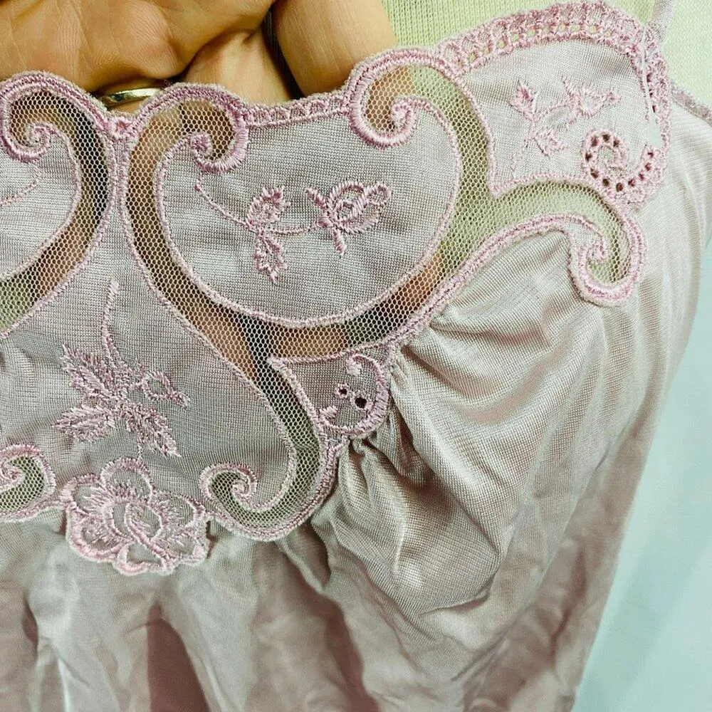 Vintage Vanity Fair Blush Camisole Antron iii Nylon Romantic Womens 36 - Image 2