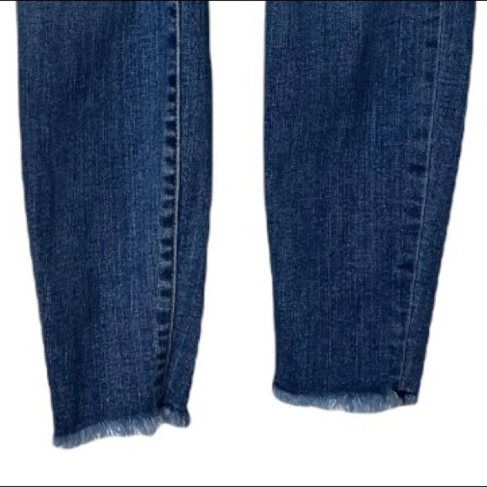 Kut from the Kloth Connie Ankle Skinny Raw Hem Medium Wash Mid Rise Jeans Size 0 - Image 7