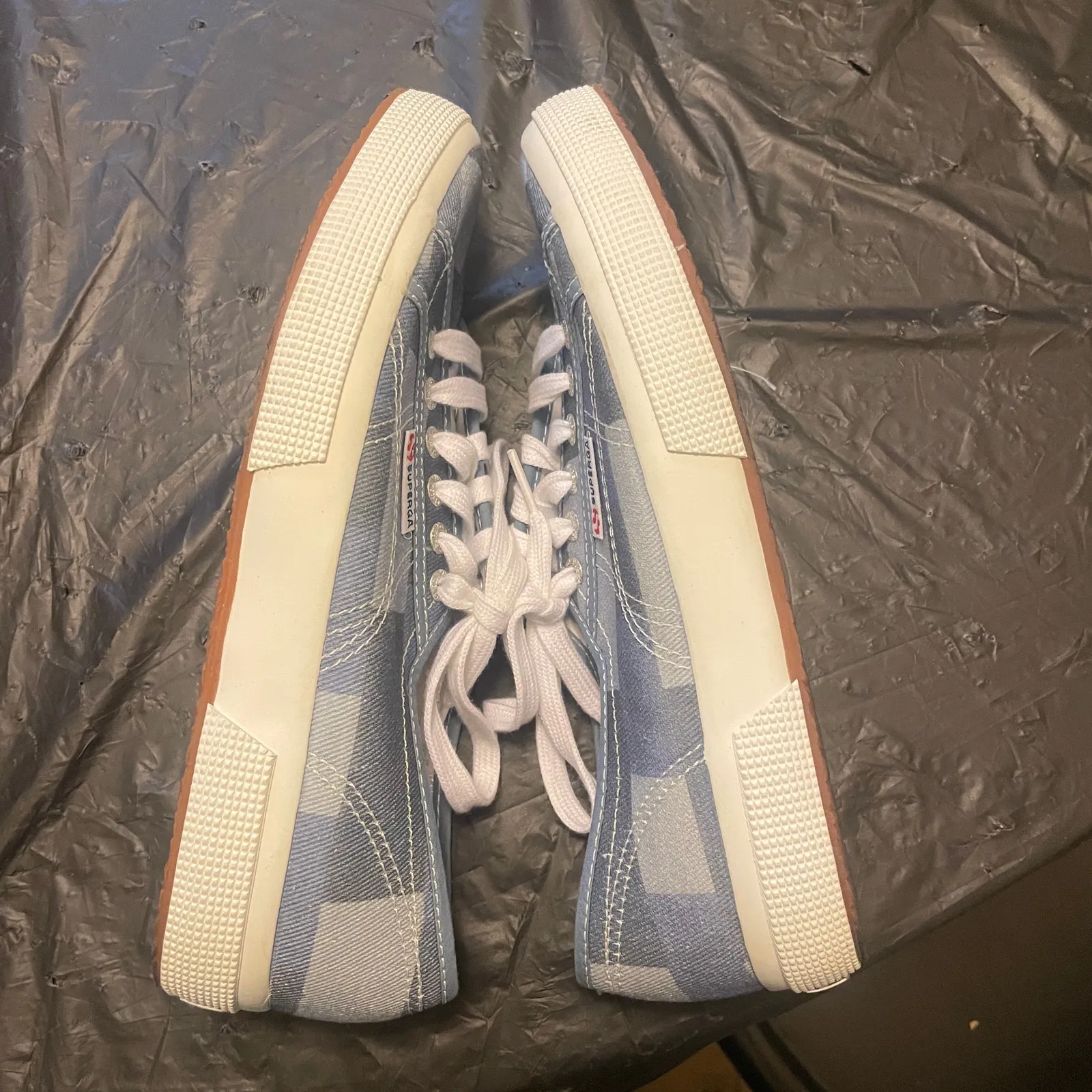 Superga  2750 Denim Patchwork Sneaker - Women's Size 41 (9.5) - Blue - Image 2