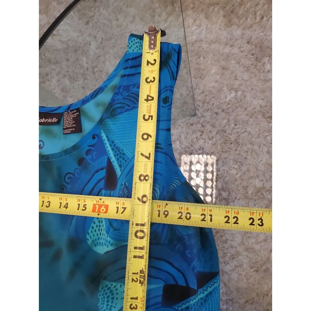 Mlle Gabrielle Women's Blue Polyester Round Neck Sleeveless Long Maxi Dress 16 - Image 13