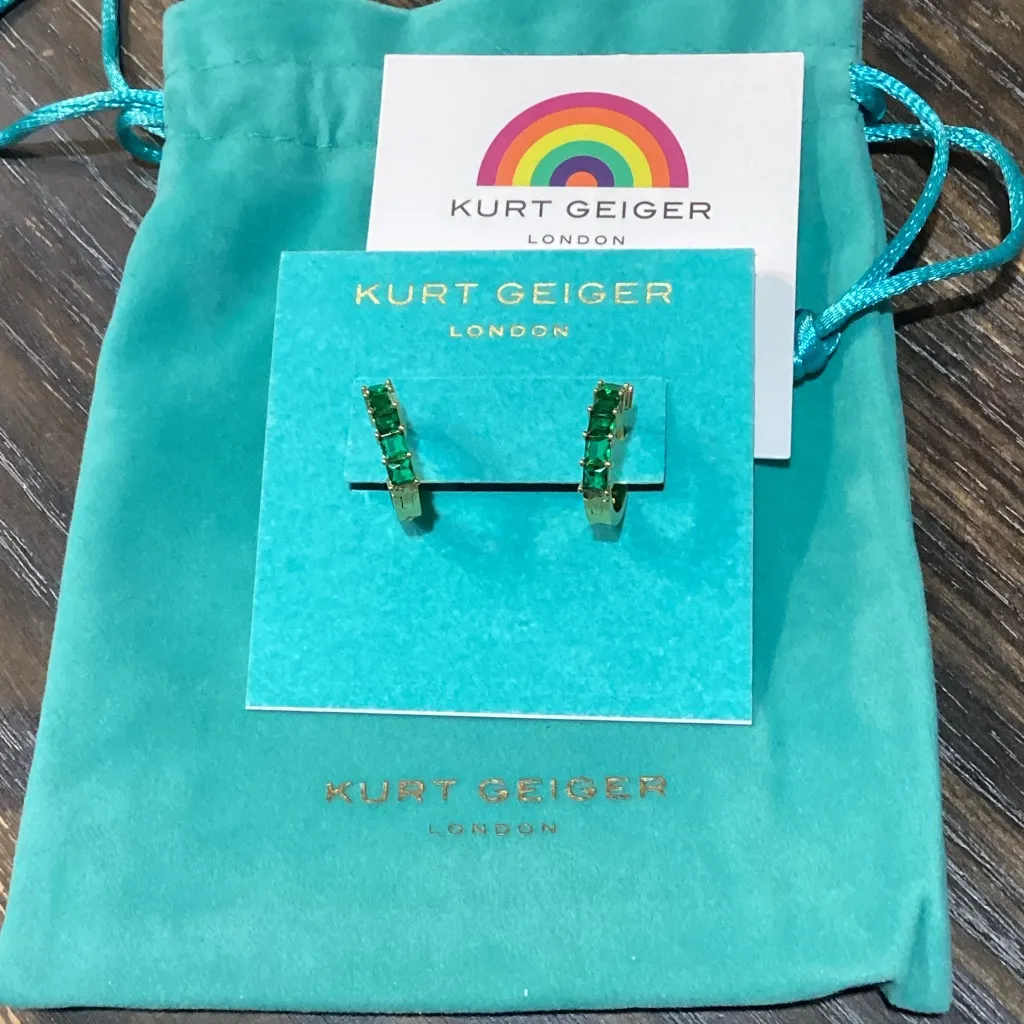 Kurt Geiger Emerald Green Earrings - Image 5