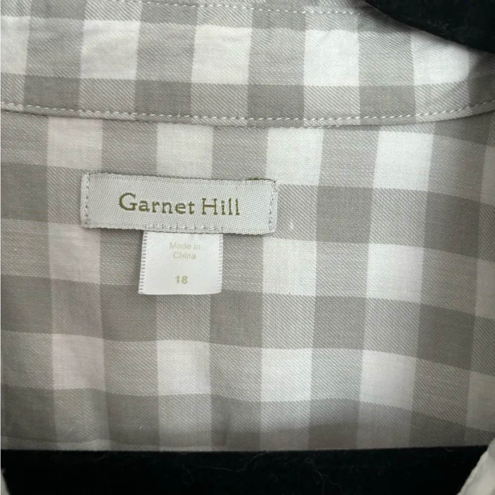 Garnet Hill buffalo check button up sz 18 - Image 3