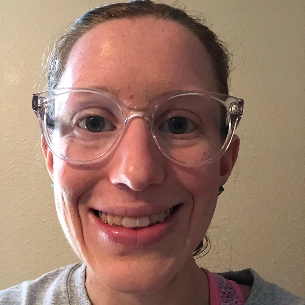 Vogue Purple & Clear Plastic Glasses📝 - Image 6