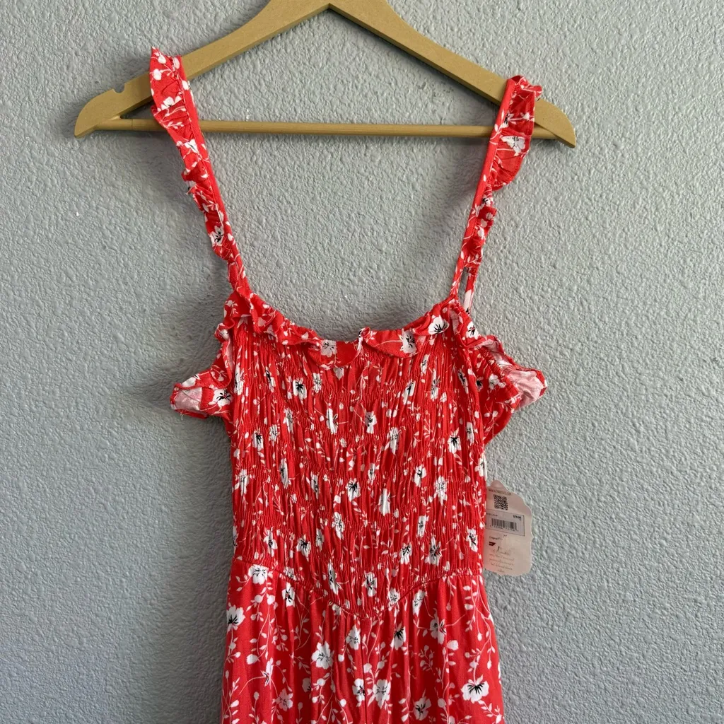 Altar'd State Floral Jumpsuit Open Back Size Medium NWT‎ Pockets - Image 2