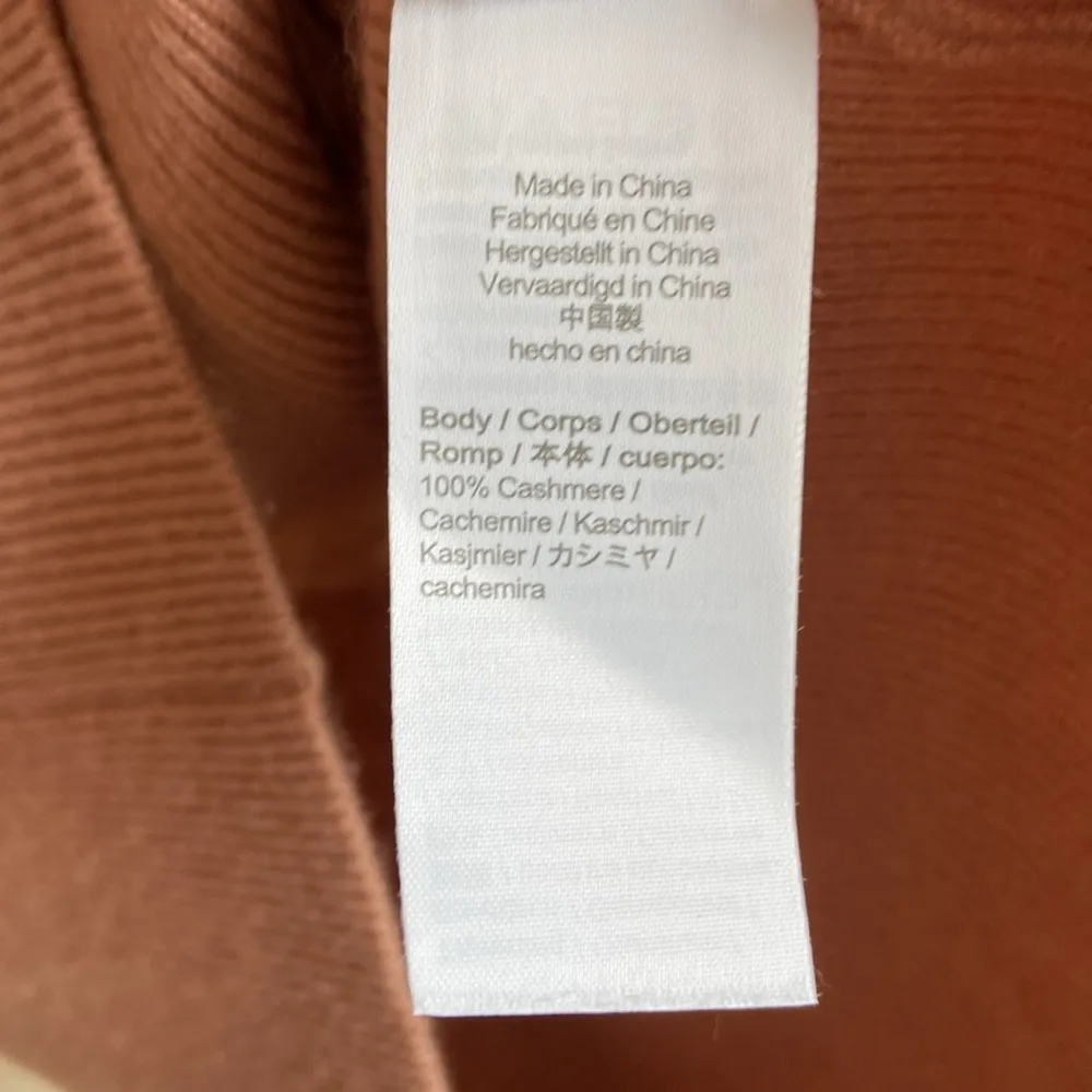 J. Crew Cashmere ribbed crewneck sweater (Sz XL) Muted Pink Bell Sleeve V-Neck - Image 8