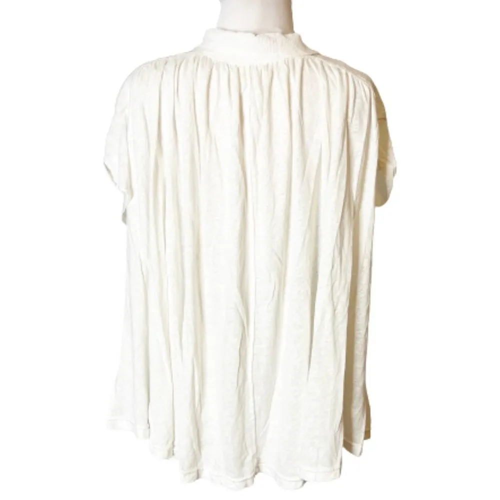 Low Down Henley Top white sz M - Image 5