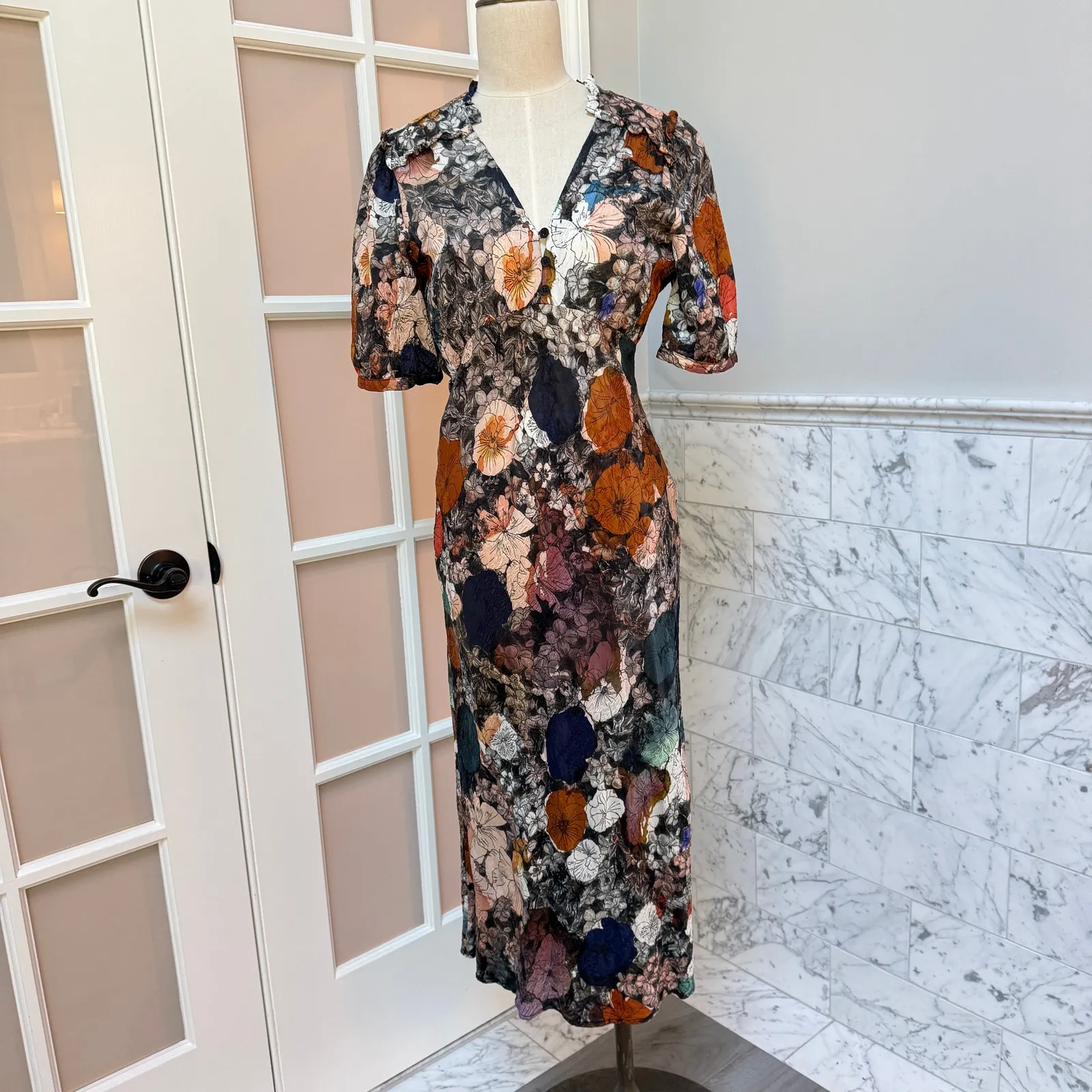 Raquel Allegra Bella Dress Flower Medley Feminine V - Image 2